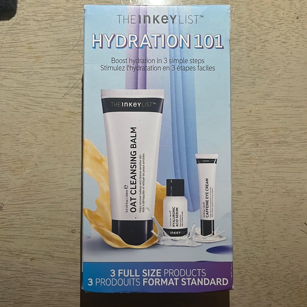 The inkey list Hydration 101 Set from Sephora. Includes 3 full size products